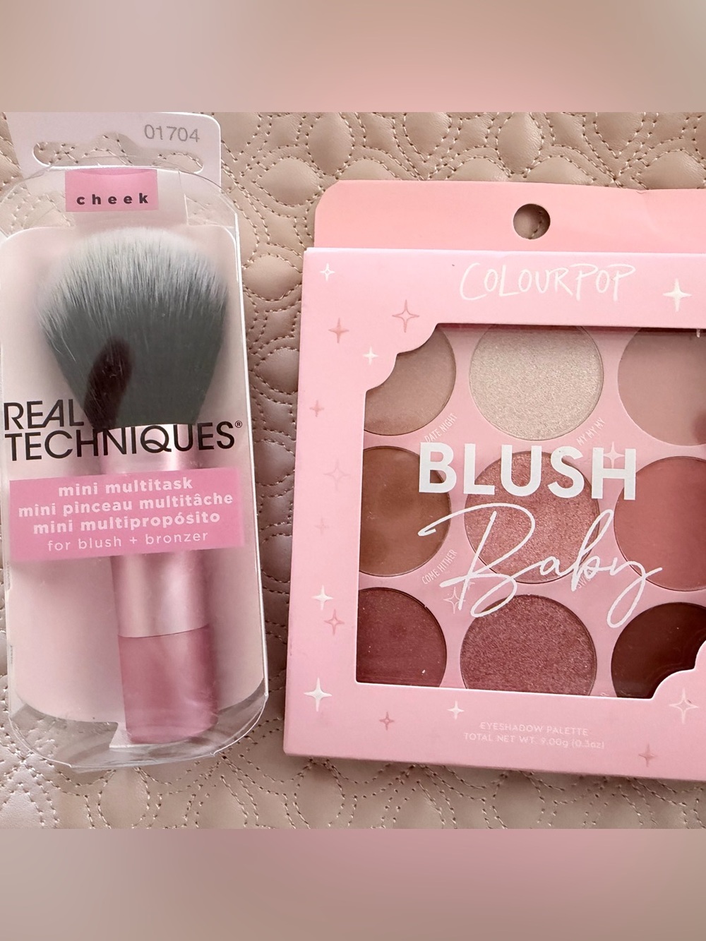 Colourpop Blush Baby Eyeshadow Palette/mini blush brush.